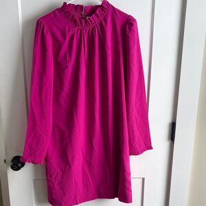 J. Crew Fuchsia Ruffled Dress